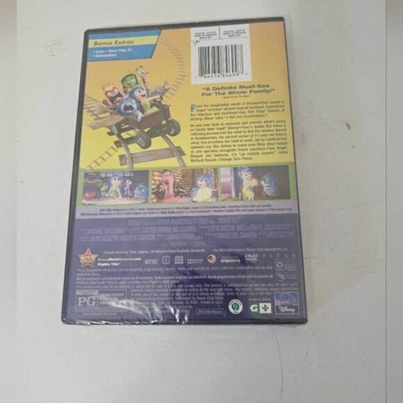 Disney Pixar Inside Out Movie DVD New - Picture 2 of 2